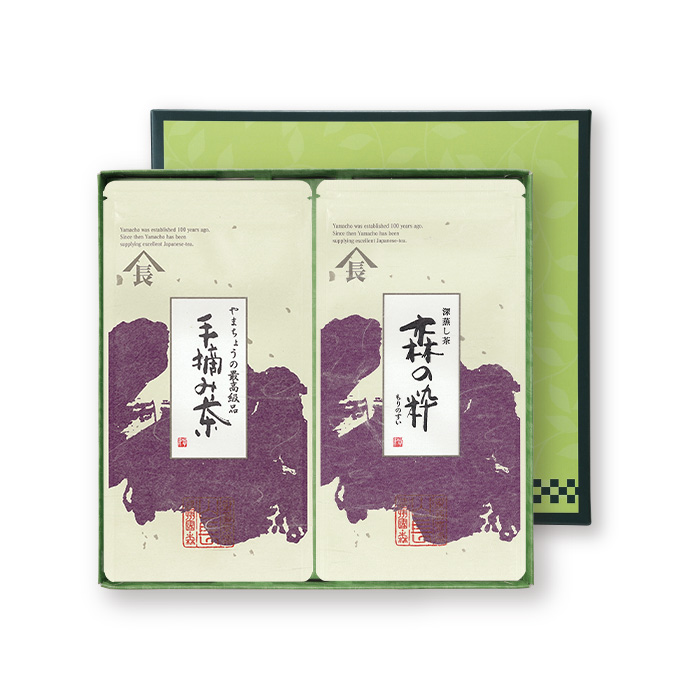 深蒸し茶2枚箱入 たくみセット(手摘み・粋)