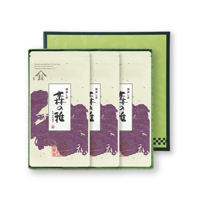 深蒸し茶3枚箱入　森の雅
