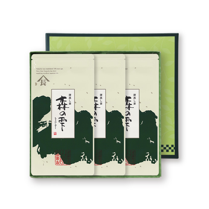 深蒸し茶3枚箱入　森の雫