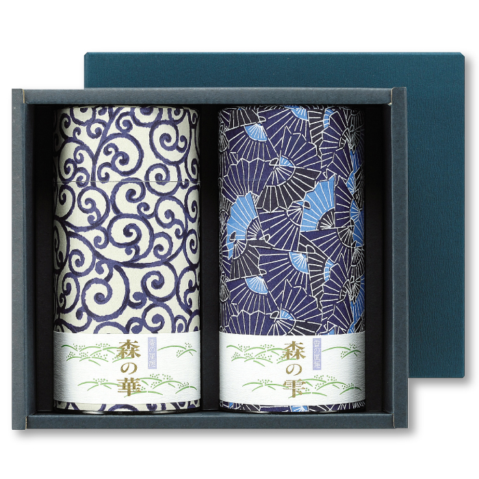 深蒸し茶2缶箱入　HS-50(華・雫)