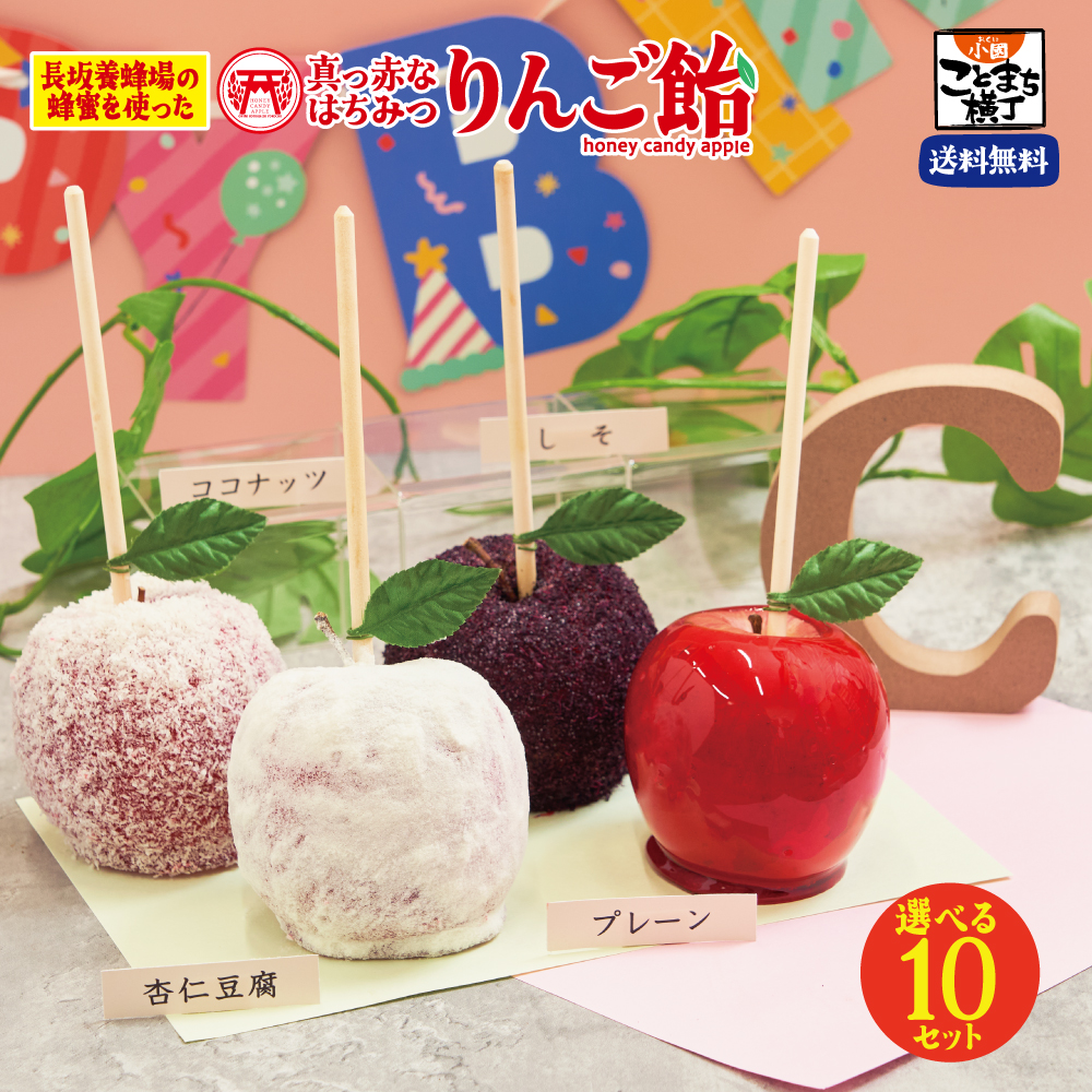 えらべる10セット 真っ赤なはちみつりんご飴