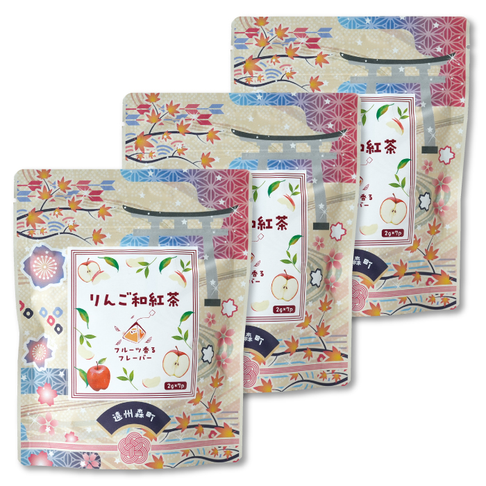 りんご和紅茶 紐付きティーバッグ