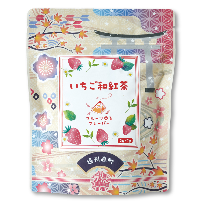 いちご和紅茶　紐付きティーバッグ
