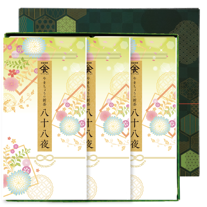新茶限定　粋・華・八十八夜　深蒸し茶3袋箱入り　新旬-3
