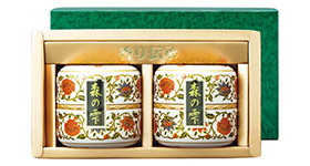 深蒸し茶ギフト2缶箱入　香-25(雫)